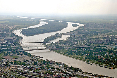 From the air, one gloomy day: 
Ada Singalija and ada Međica